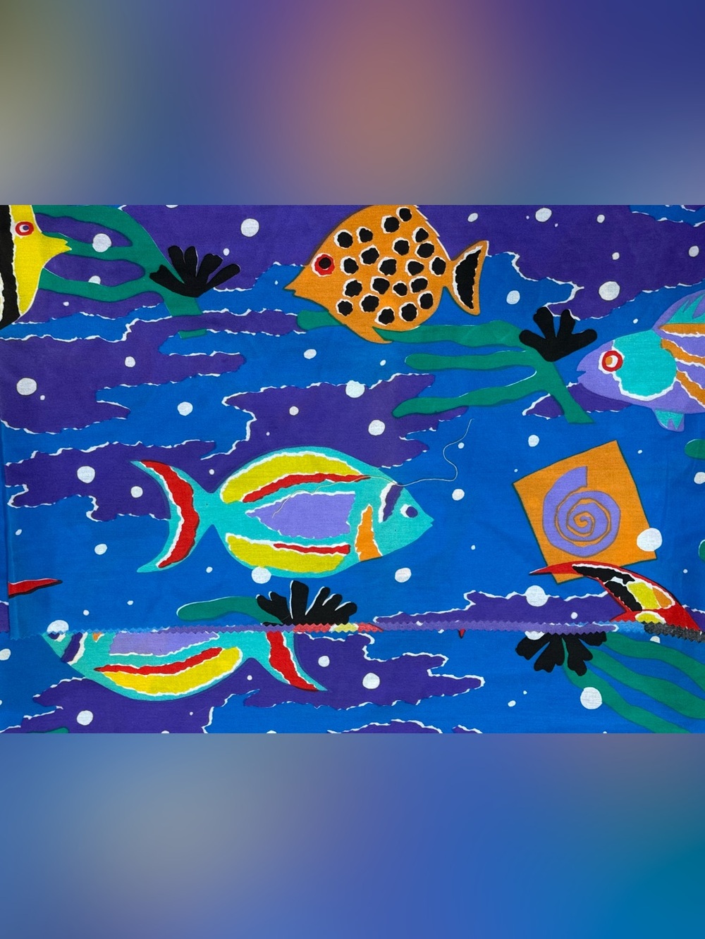 Springs Reef Cheryl Johnson Colorful Fish Tropical Vintage 3yds x 1.2yrds - Picture 5 of 5